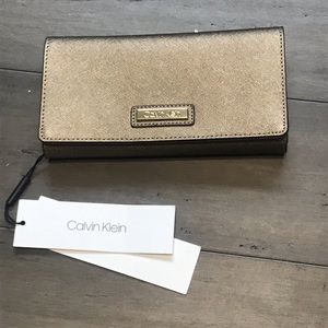 Calvin Klein Gold Leather Wallet
